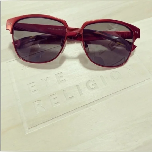Balenciaga BAL0011S Red Shiny Women Sunglasses Out Of Stock - Picture 2 of 16